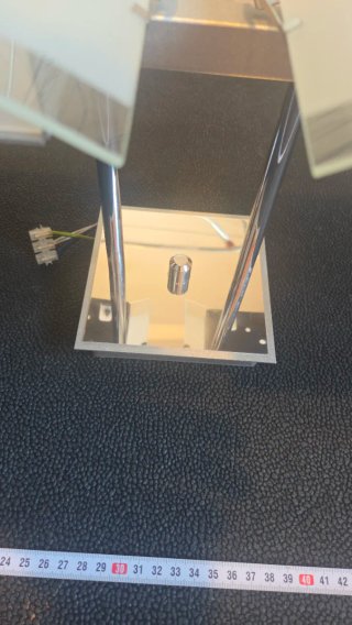 2 Lámparas Techo Cromadas Cristal Templado.