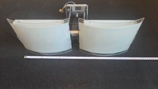 2 Lámparas Techo Cromadas Cristal Templado.