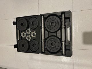 Set de mancuernas ajustable (16,5 kg)