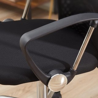 Silla Ergonomica De Oficina Giratoria Y Balanceo Con Ruedas, Altura Ajustable Y Respaldo De Malla, 63X65X109-119 Cm, Negro