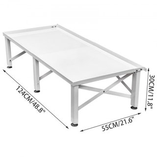 Pedestal de Lavandería 124x54.9 cm Pedestal de Lavandería Universal 30 cm de Altura Pedestal de Lavandería Universal con Pies Ajustables en Altura para Lavadoras, Secadoras, Congeladores o Refrige...