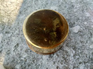 Scatola portagioie vintage pavone ottone smalto