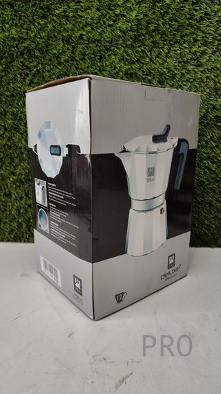 Cafetera italiana, Aluminio, Plata, 12 tazas