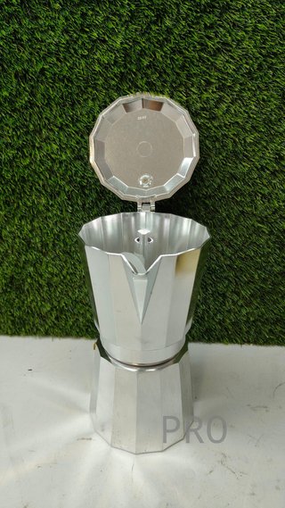 Cafetera italiana, Aluminio, Plata, 12 tazas