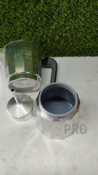 Cafetera italiana, Aluminio, Plata, 12 tazas
