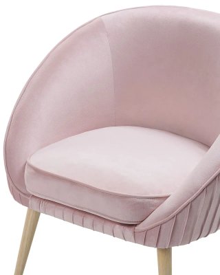 Sillones de Terciopelo Rosa Estilo Retro (Beliani