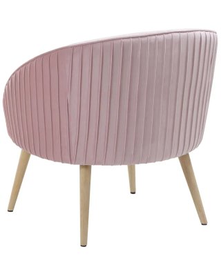 Sillones de Terciopelo Rosa Estilo Retro (Beliani