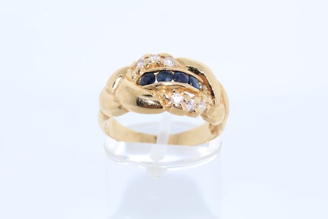 J-0895 Anillo Trenzado Oro 18K