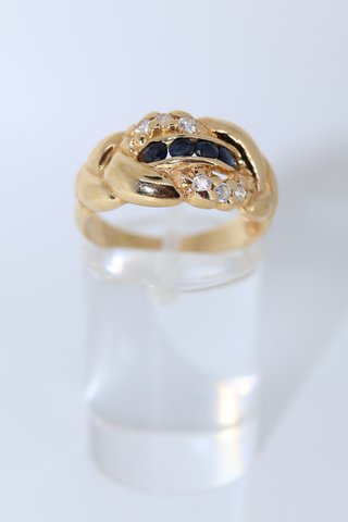 J-0895 Anillo Trenzado Oro 18K