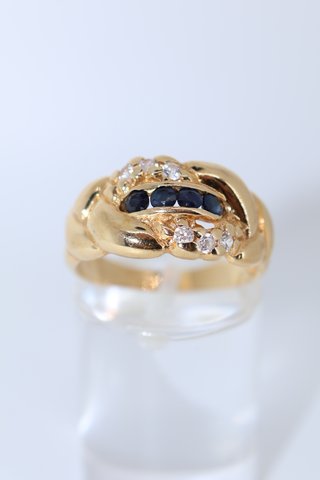 J-0895 Anillo Trenzado Oro 18K