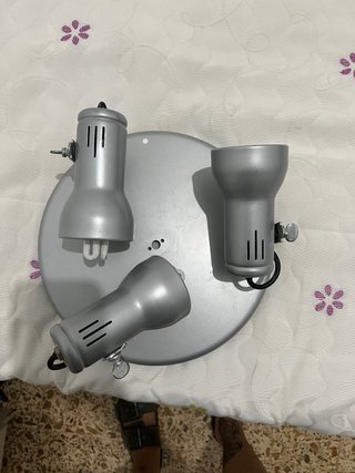 Lámpara de techo plateada 3 focos
