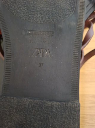 Sandalias ZARA Piel Estrella Dorada