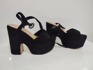 Sandalias plataforma negras talla 38
