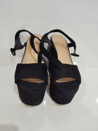 Sandalias plataforma negras talla 38
