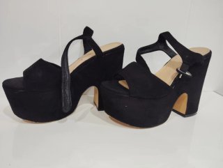 Sandalias plataforma negras talla 38