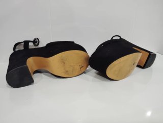Sandalias plataforma negras talla 38