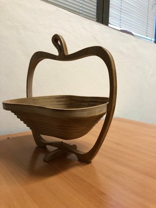 Frutero de madera plegable diseño manzana