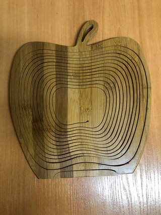 Frutero de madera plegable diseño manzana