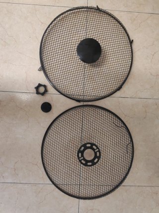 Protector ventilador negro metal