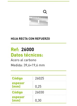 5 cuchillas Mozart para rascador