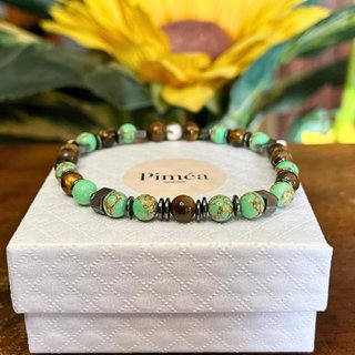 Bracciale uomo occhio di tigre, howlite 6mm