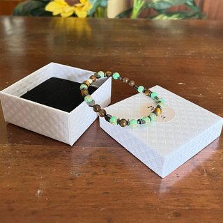 Bracciale uomo occhio di tigre, howlite 6mm