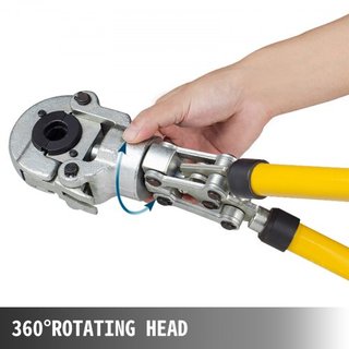 Kit de Prensa de Crimpado de Tubos con Alicates de Mano y 6 Piezas Herramienta PEX Presser ø16 - 32 mm para Tubos Compuestos Pex-Al-Pex de Aluminio