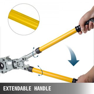 Kit de Prensa de Crimpado de Tubos con Alicates de Mano y 6 Piezas Herramienta PEX Presser ø16 - 32 mm para Tubos Compuestos Pex-Al-Pex de Aluminio