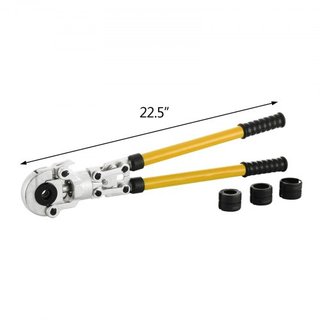 Kit de Prensa de Crimpado de Tubos con Alicates de Mano y 6 Piezas Herramienta PEX Presser ø16 - 32 mm para Tubos Compuestos Pex-Al-Pex de Aluminio