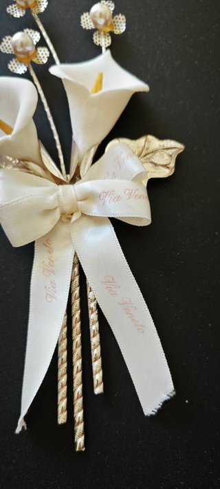 Decorazione Calla Via Veneto Argento Vintage