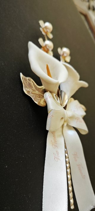 Decorazione Calla Via Veneto Argento Vintage