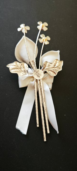 Decorazione Calla Via Veneto Argento Vintage