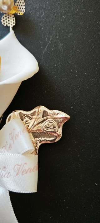Decorazione Calla Via Veneto Argento Vintage