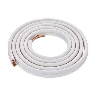 Set di tubi Mini Split da 7620 mm, tubi in rame da 6,4 e 9,5 OD e isolamento a triplo strato, per impianti di climatizzazione o pompe di calore e HVAC con ricchi accessori