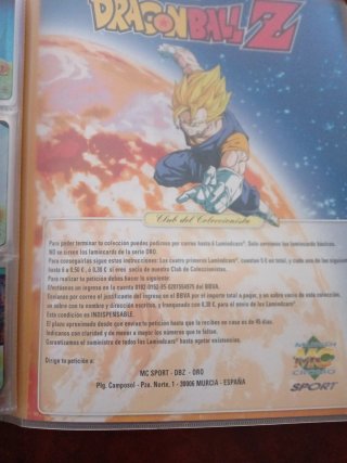 Álbum Lamincards Dragon Ball Z Serie Oro Completo
