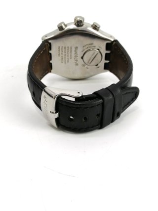 Reloj Swatch Irony Cronógrafo Acero Piel Azul