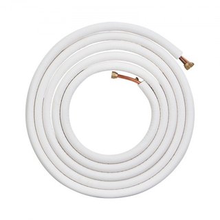 Set di tubi Mini Split da 25 piedi, tubi in rame da 6,4 e 12,7 mm di diametro esterno e isolamento a triplo strato, per impianti di climatizzazione o pompe di calore e HVAC con ricchi accessori (cavo di collegamento da 27...