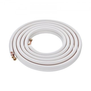 Set di tubi Mini Split da 25 piedi, tubi in rame da 6,4 e 12,7 mm di diametro esterno e isolamento a triplo strato, per impianti di climatizzazione o pompe di calore e HVAC con ricchi accessori (cavo di collegamento da 27...