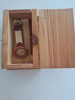 Set Bolígrafo y Reloj Valentin Ramos Madera