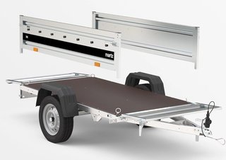 Remolque con laterales desmontables y plegable