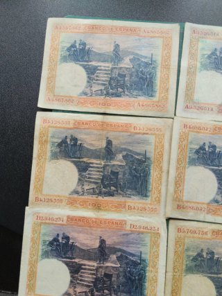 6 Billetes 100 Pesetas 1925 El Banco de España