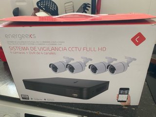Energeeks Sistema Vigilancia CCTV Full HD 4 Cámara