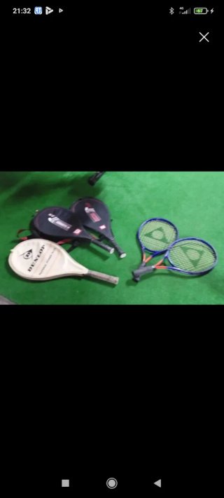 Raquetas de tenis Dunlop y Wilson