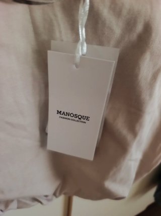 Maglietta corta beige con elastico