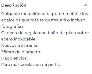 Colgante medallon