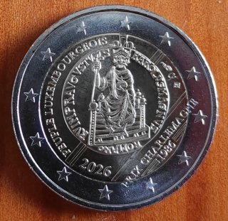 2 Euros Luxemburgo 2026 Carlomagno