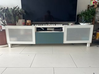 Mueble TV Ikea Blanco y Turquesa