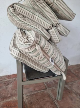 Sillas aluminio terraza grises