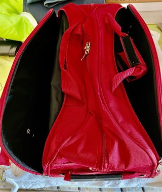 Borsone /Trolley da viaggio rosso.