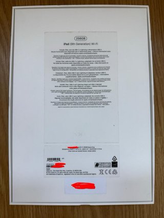 iPad 9ª Gen 256GB Space Gray Nuevo